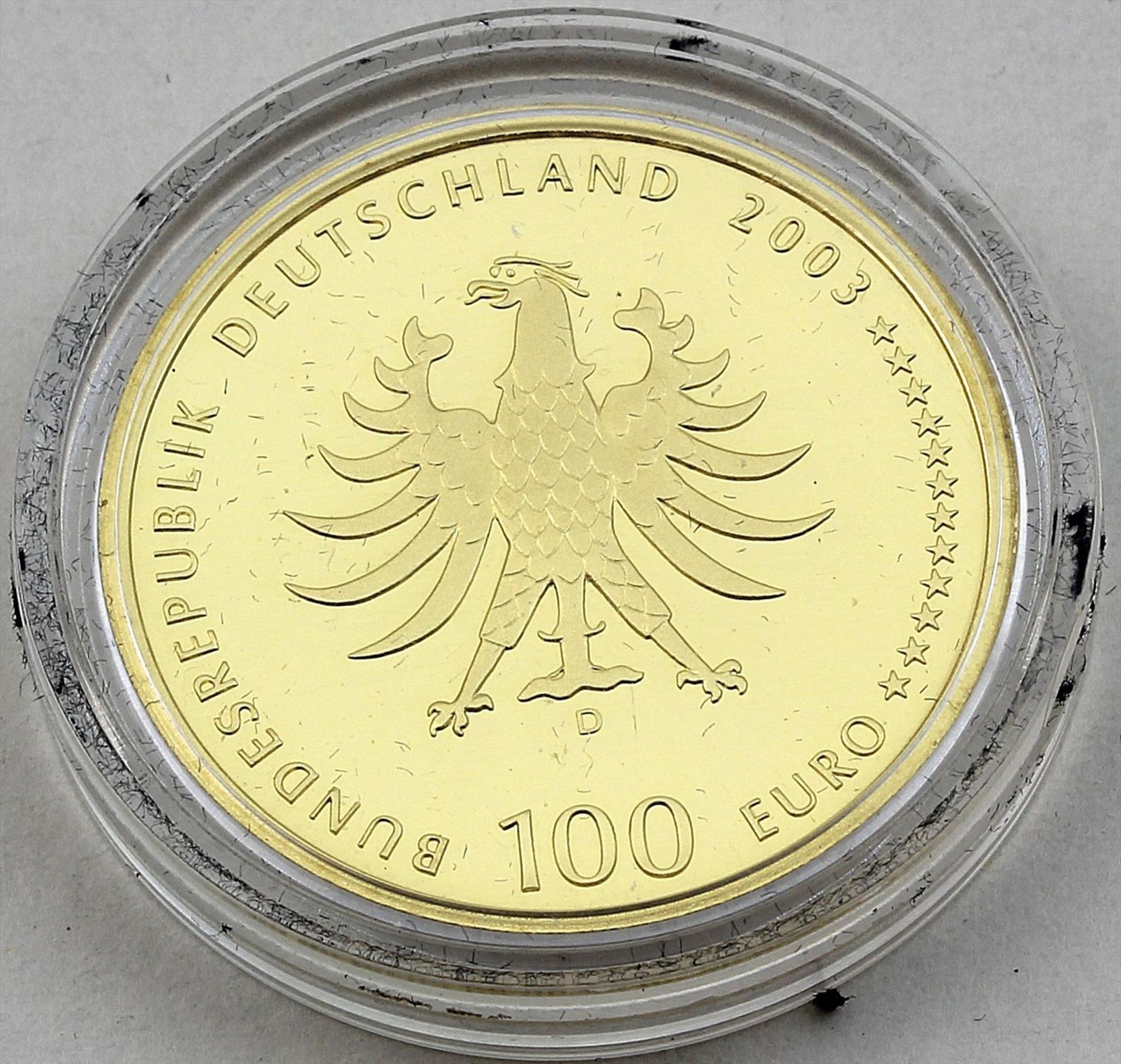 BRD, 100 Euro 2003 "UNESCO Weltkulturerbestadt Quedlinburg".999,9/1000 GG, 15,55 g. stgl. in