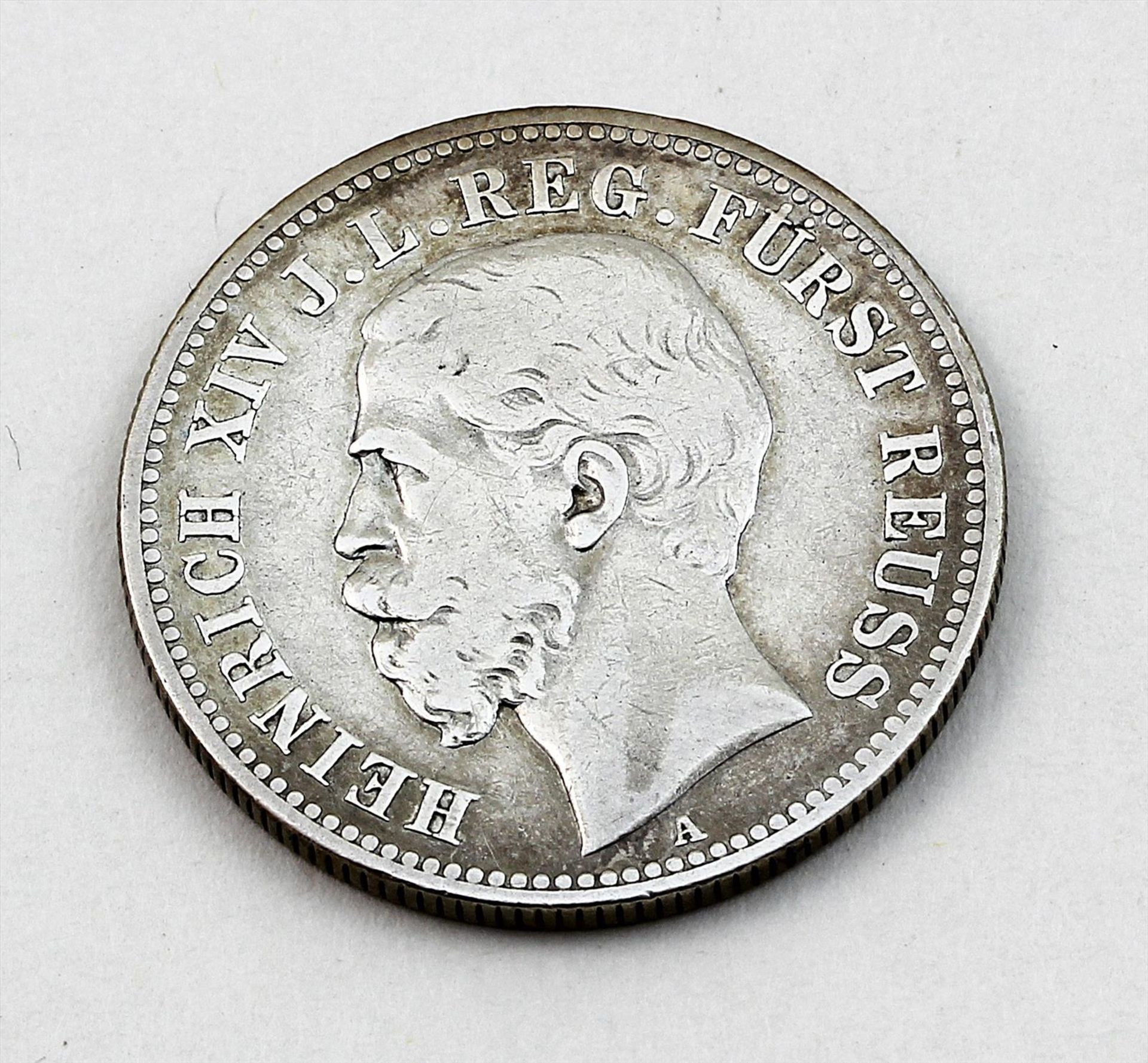 Reuss, jüngere Linie, Heinrich XIV., 2 Mark 1884.ss.