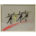 Blek le Rat (geb. 1952 Boulogne-Billancourt)Vier Tänzerinnen. Acryl und Stencil (Schablone) auf