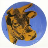 Warhol, Andy (1928 Pittsburgh- New York 1987), nachLimitierter Künstlerteller "Cow". Porzellan.