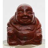 Jaspis-Skulptur "sitzender Buddha".H. 5,2 cm.