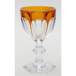 Übergroßes limitiertes Weinglas "Harcourt", Baccarat.Farbloses, teils facettiert geschliffenes,