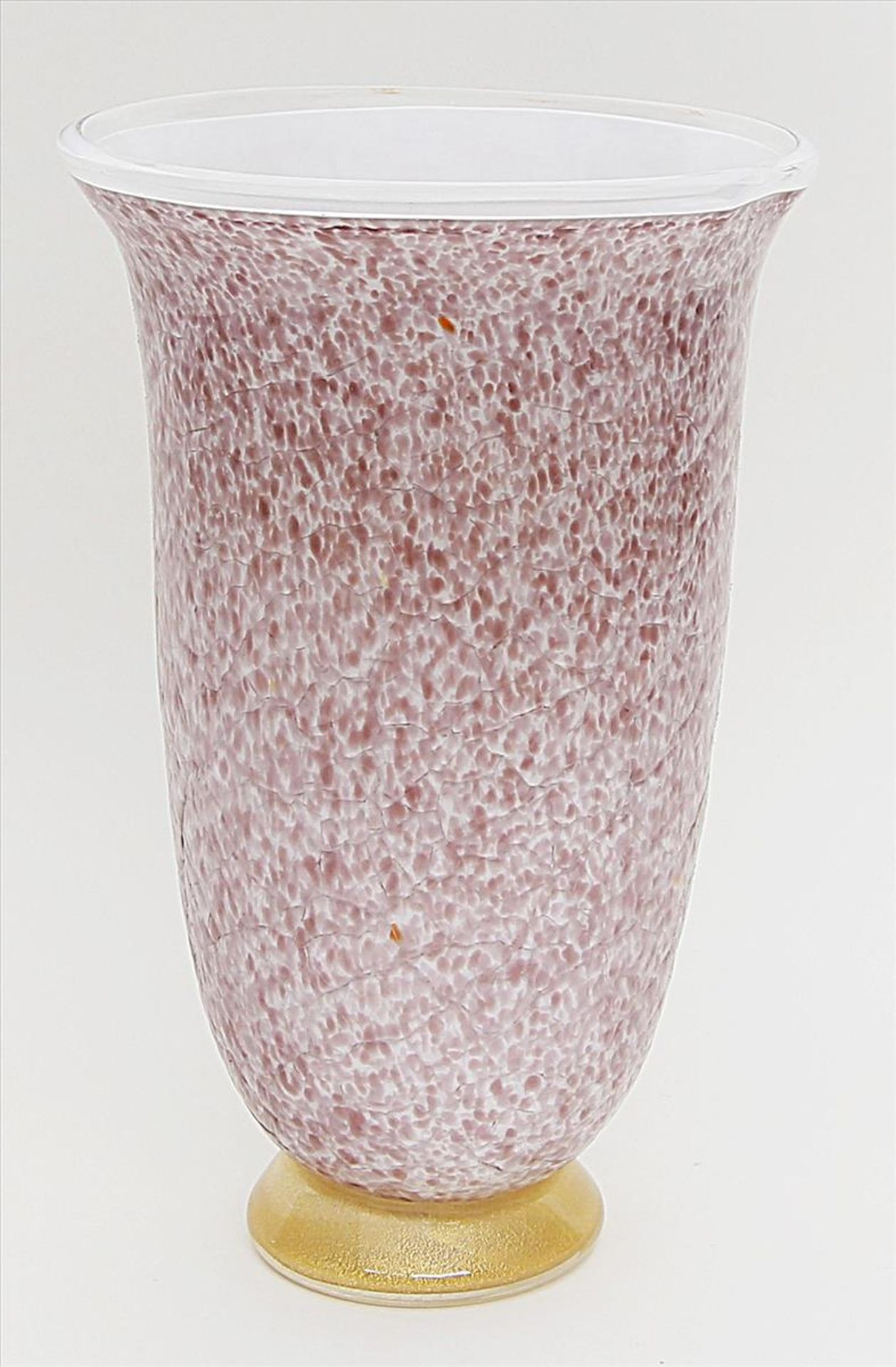 Barovier, Ercole (1889 Murano 1974), att.Hohe Vase. Farbloses Glas mit violetten