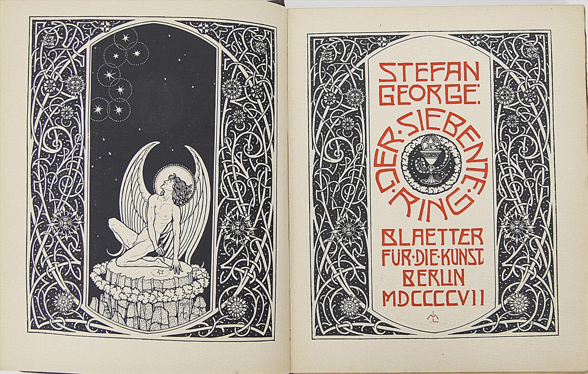 George, Stefan/Lechter, Melchior"DER SIEBENTE RING", 1. Auflage (Erstausgabe) von 1907 (dat.