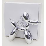 Koons, Jeff (geb. 1955 York, Pennsylvania), nachSkulptur "Balloon Dog Silver". Silber Zinklegierung.