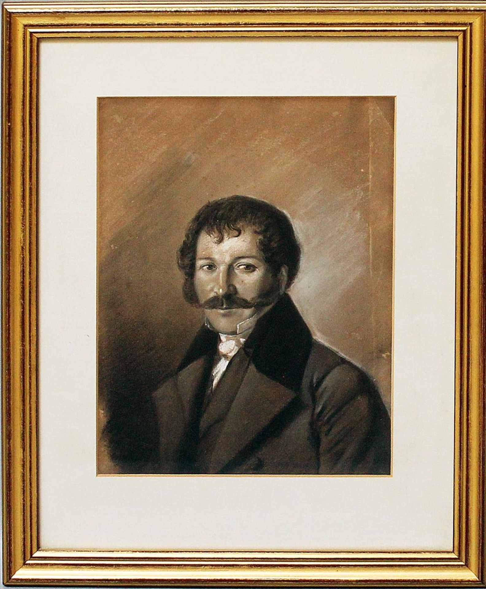 Krüger, Franz (1797 Großbadegast-Berlin 1857), UmkreisBrustbild eines Herren in schwarzem Rock und