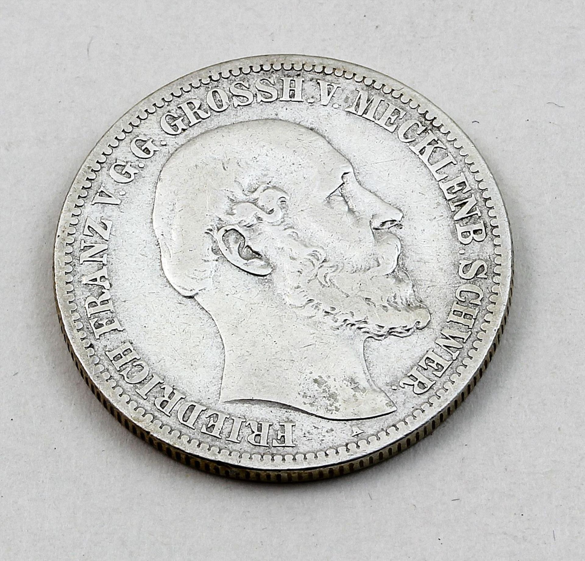 Mecklenburg-Schwerin, Friedrich Franz II., 2 Mark 1876.s-ss. Jaeger Nr. 84.