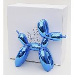 Koons, Jeff (geb. 1955 York, Pennsylvania), nachSkulptur "Balloon Dog Blue". Blaue Zinklegierung.