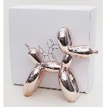 Koons, Jeff (geb. 1955 York, Pennsylvania), nachSkulptur "Balloon Dog Rose Gold". Rosegoldene