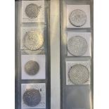 Hamburg, Freie und Hansestadt, Sammlung von sieben Silbermünzen:2 Mark 1876 und 1903, 3 Mark 1909