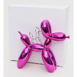 Koons, Jeff (geb. 1955 York, Pennsylvania), nachSkulptur "Balloon Dog Pink". Pinke Zinklegierung.