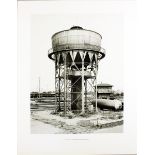 Becher, Bernd und Hilla"WASSERTURM VERSCHIEBEBAHNHOF MANNHEIM", so betitelt. Offsetdruck, verso