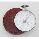 Kompass "W. HAWKS GRICE LONDON", George III.Rundes 925/000 Sterlingsilber-Gehäuse (graviertes