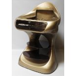 Colani, Luigi (1928-2019)Designer-TV und Video-Rack, Softline Tower. Gold-brauner Kunststoff-Korpus,