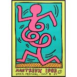 Haring, Keith (1958 Reading - New York 1990), nach"MONTREUX 1983 JAZZ FESTIVAL JULY", so unterhalb