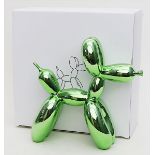 Koons, Jeff (geb. 1955 York, Pennsylvania), nachSkulptur "Balloon Dog Green". Grüne Zinklegierung.