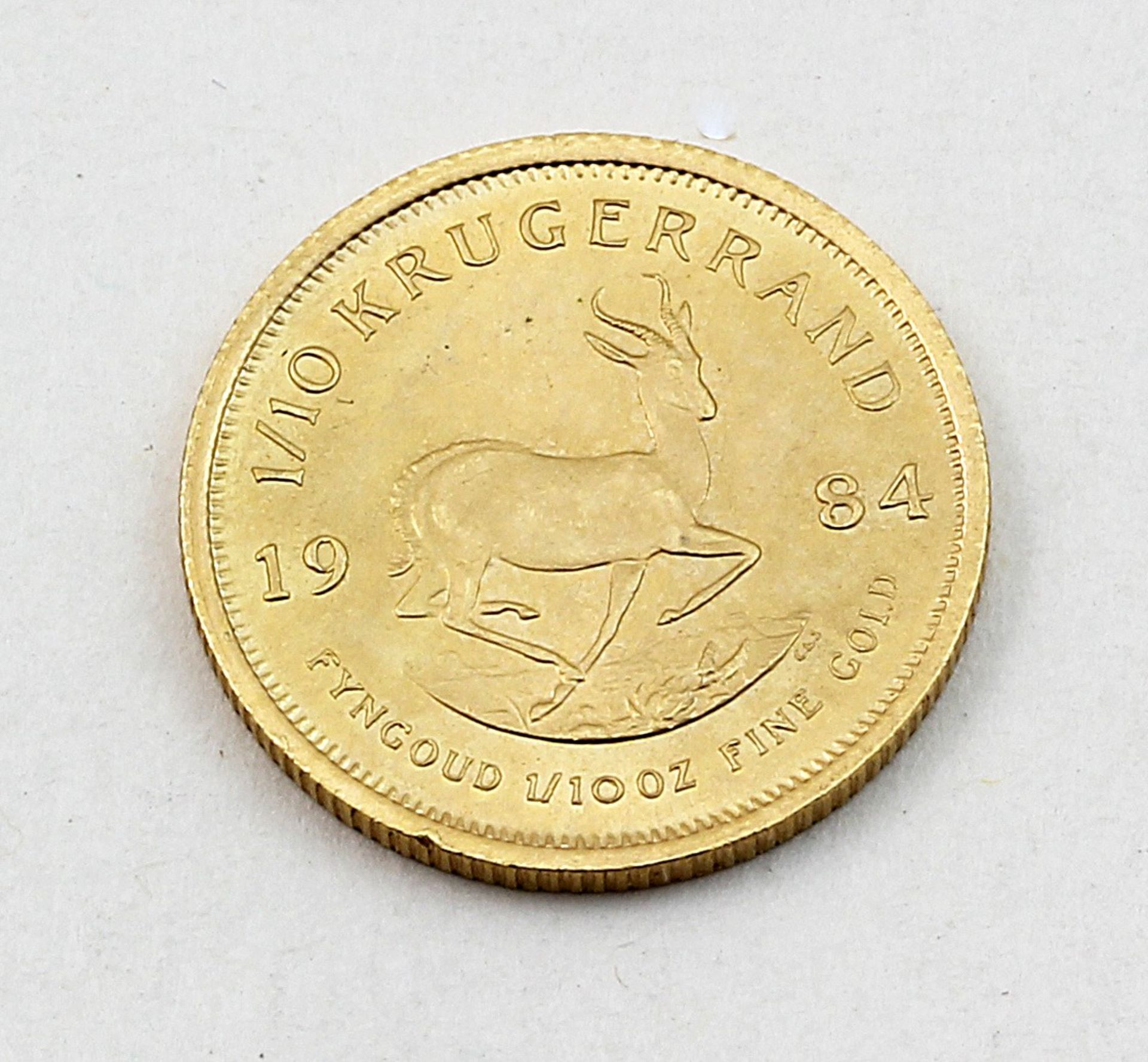 Südafrika, 1/10 Krügerrand 1984.999/000 GG, 3,11 g. vz.