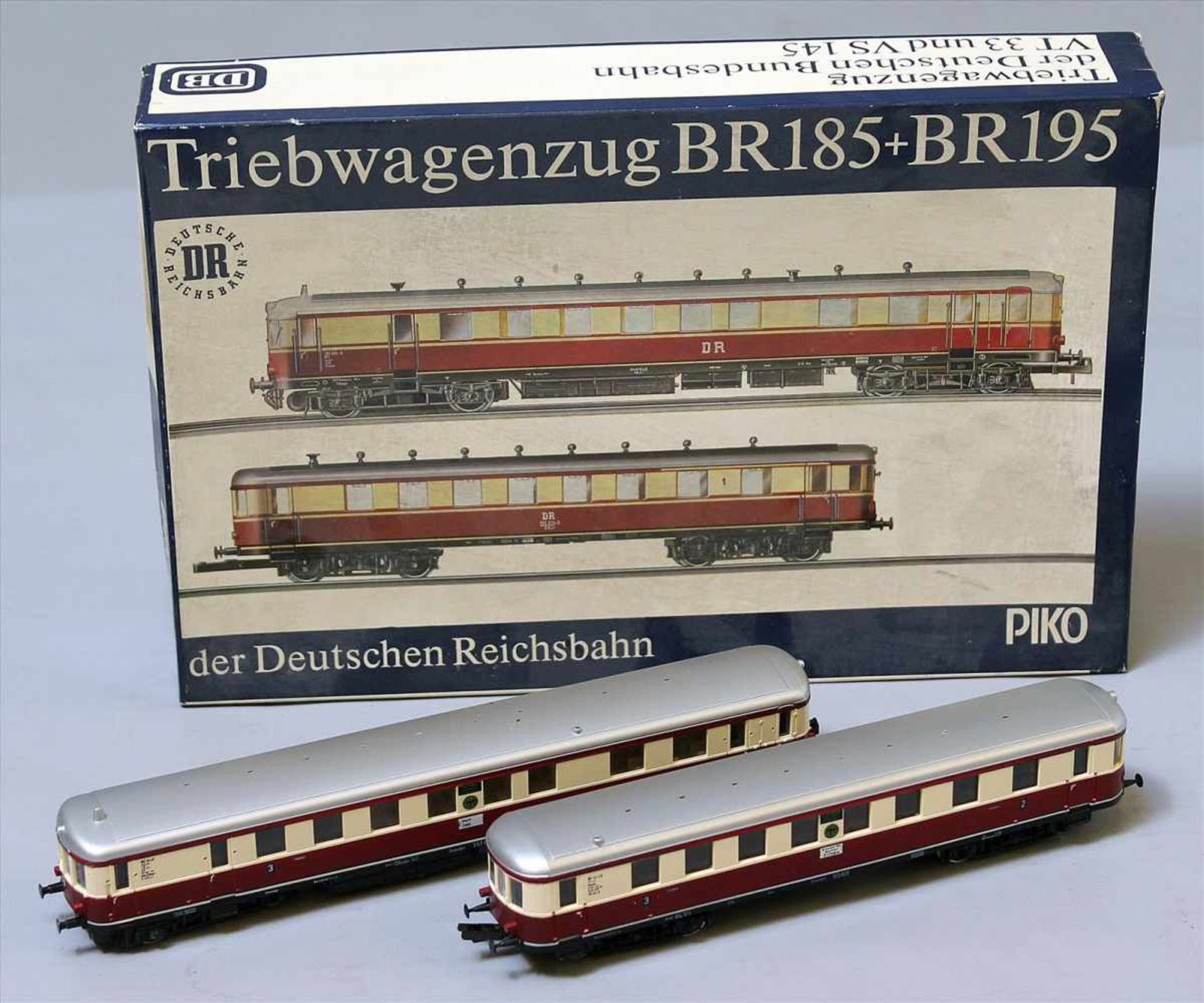 Triebwagenzug, PIKO H0.BR185 und BR195, Funktion nicht geprüft. In Originalverpackung. Wenig