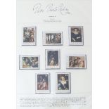 Sammlung Motivbriefmarken Peter Paul Rubens.In Lindner-Falzlosalbum.