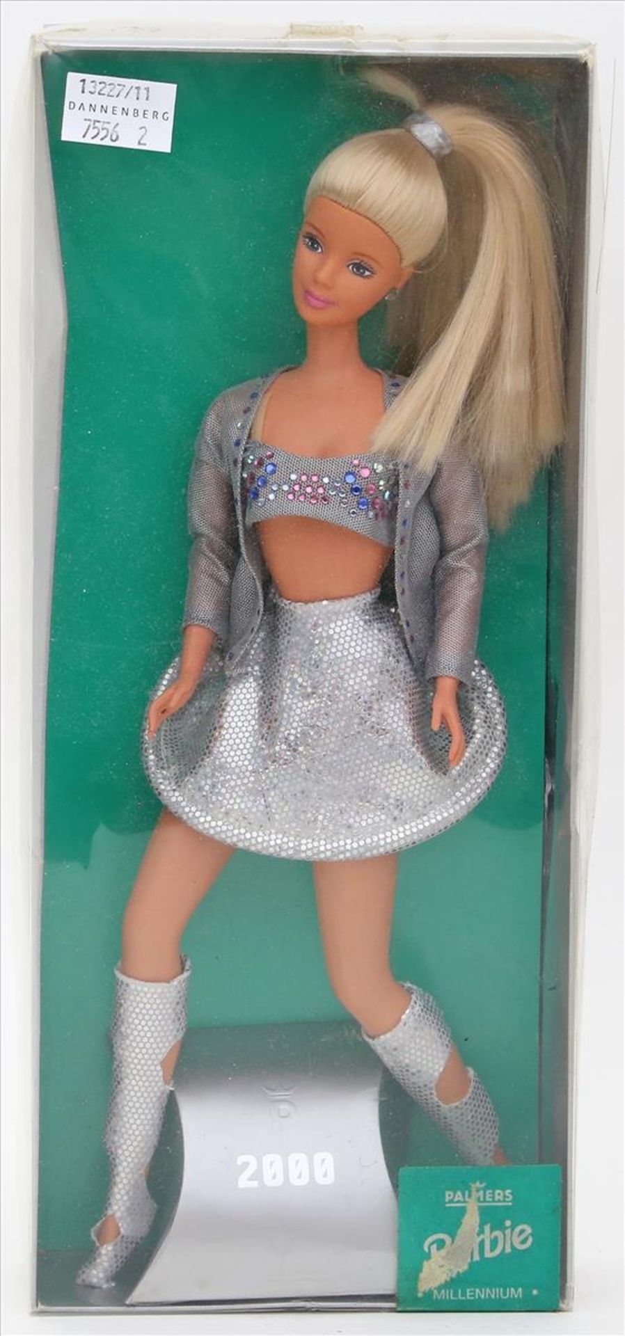 Barbiepuppe "Millenium Edition 2000",für "Palmers". Original verpackt. Gebrauchsspuren.