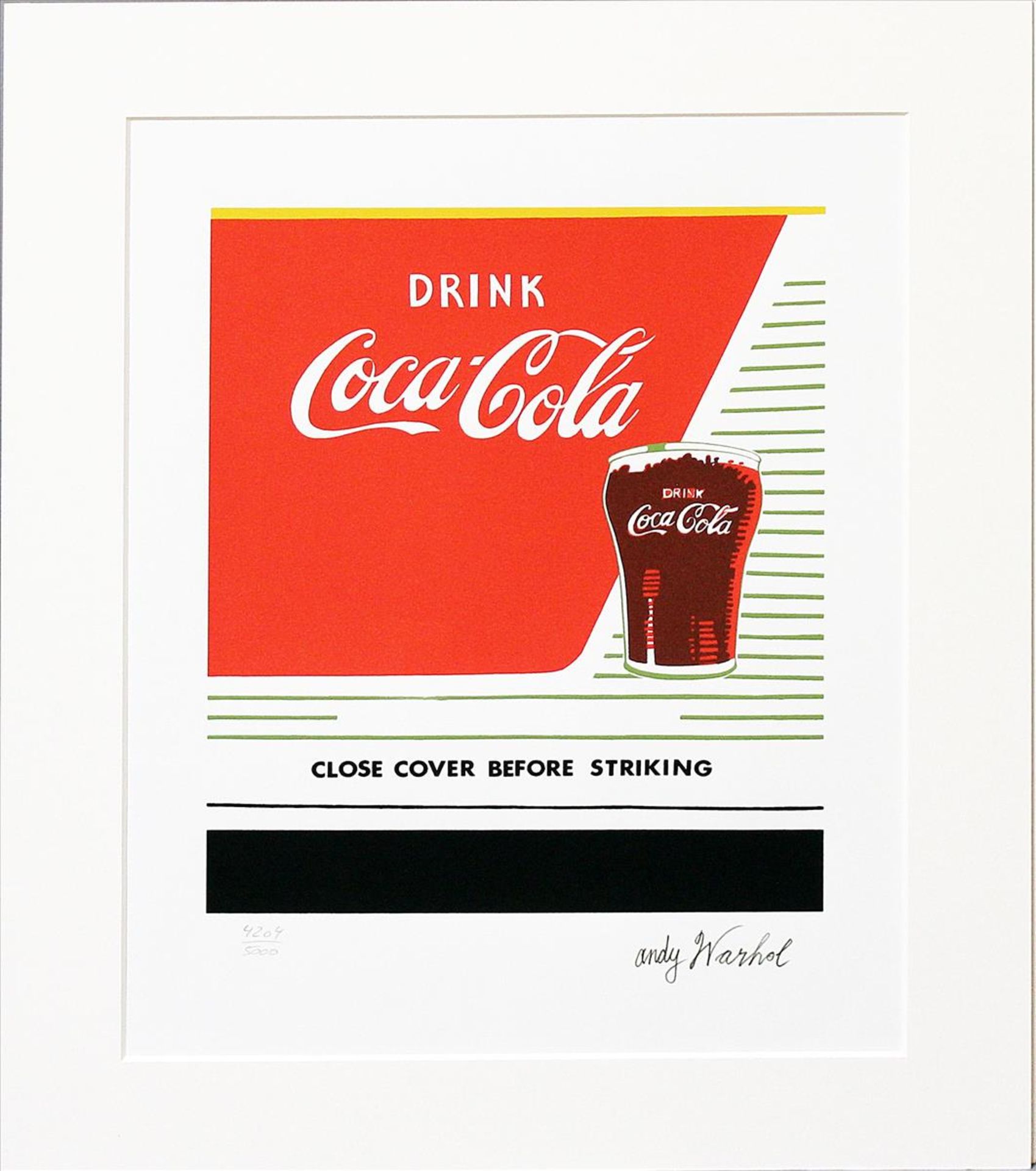 Warhol, Andy (1928-1987), nach"Coca Cola". Granolithographie/Papier, re. u. Drucksign. und li. u.