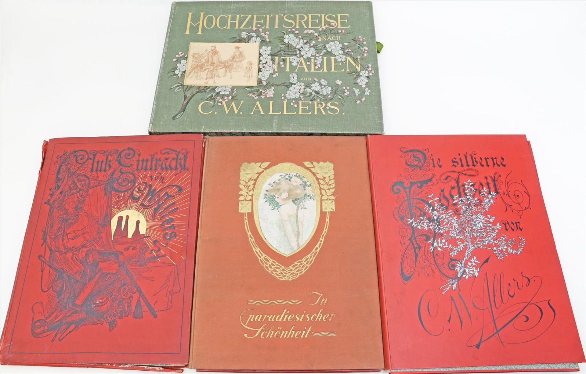 Allers, Christian Wilhelm (1857-1915)6 Alben: 2x "Hochzeitsreise nach Italien". "Unter Deutscher