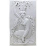 Relief "allegorische Darstellung des Sommers".Gips. L. best. D. 53x 32 cm.