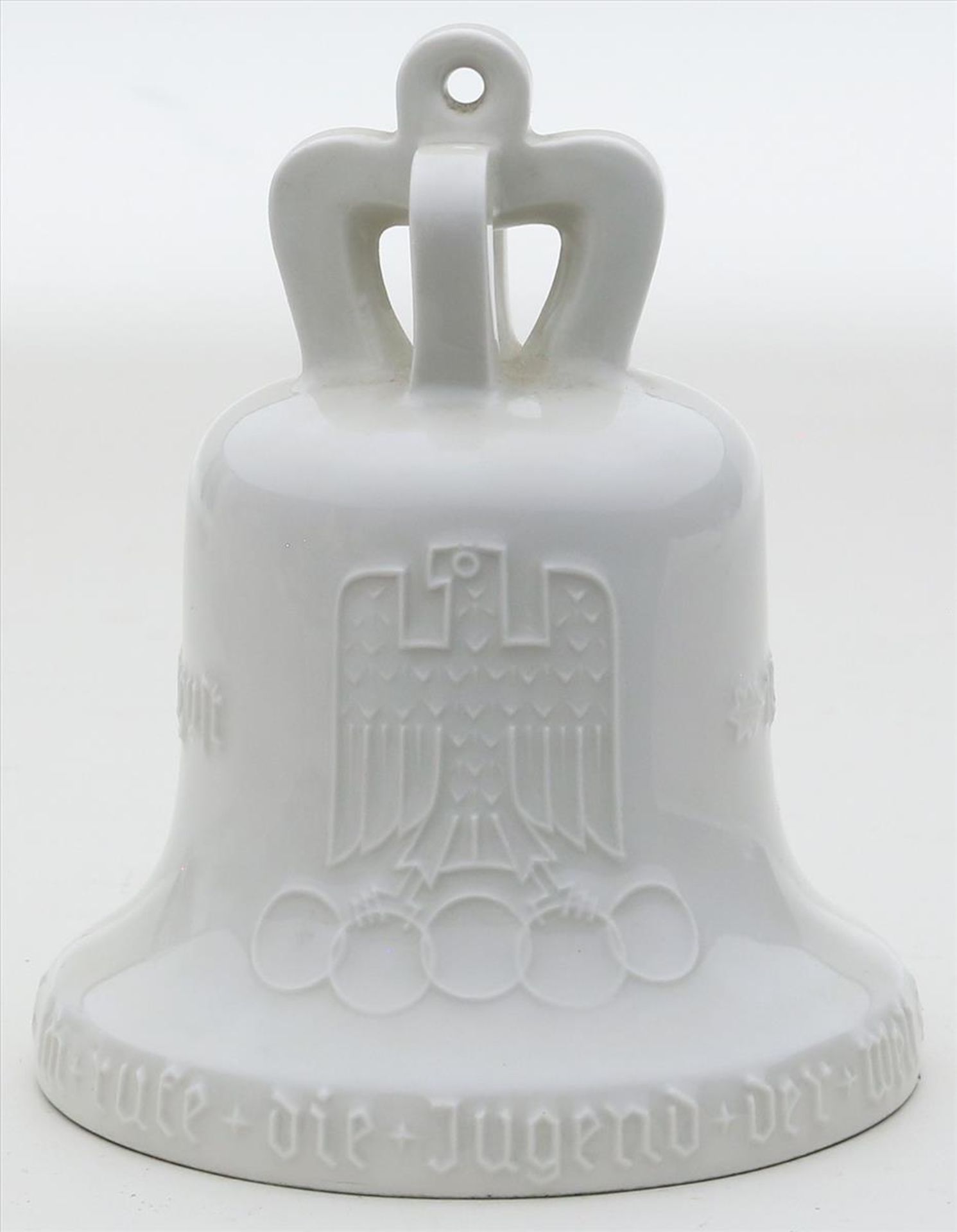 Olympia-Glocke, KPM Berlin.Porzellan. Glocke zu den Olympischen Spielen Berlin, 1.-16. August