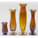 Vier Art Deco-Vasen, WMF.
