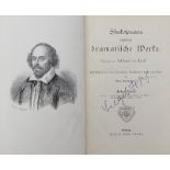 Vier Bände "Shakespeares sämtliche dramatische Werke",