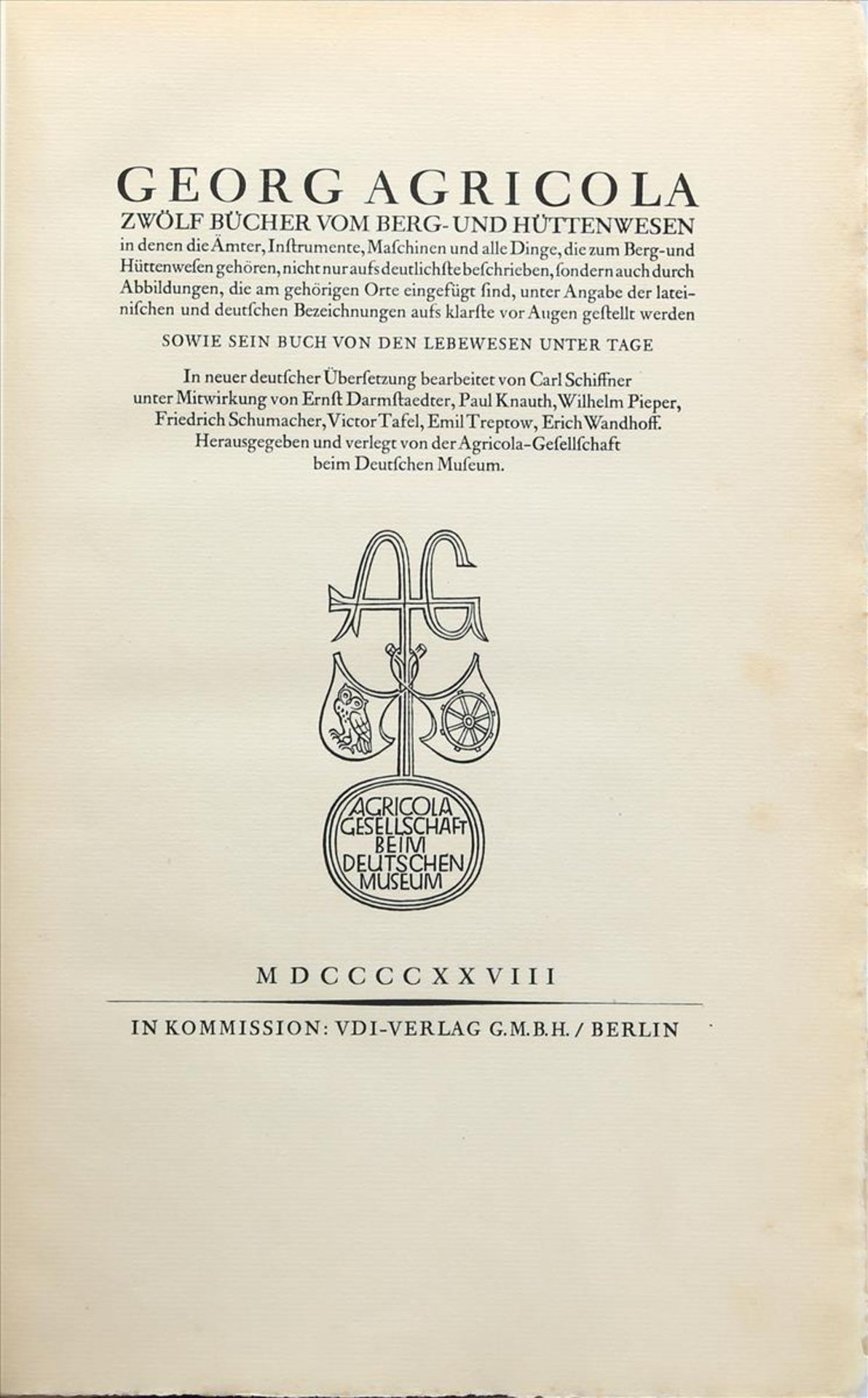 Faksimile "Georg Agricola Bergbau- und Hüttenwesen". - Bild 2 aus 2