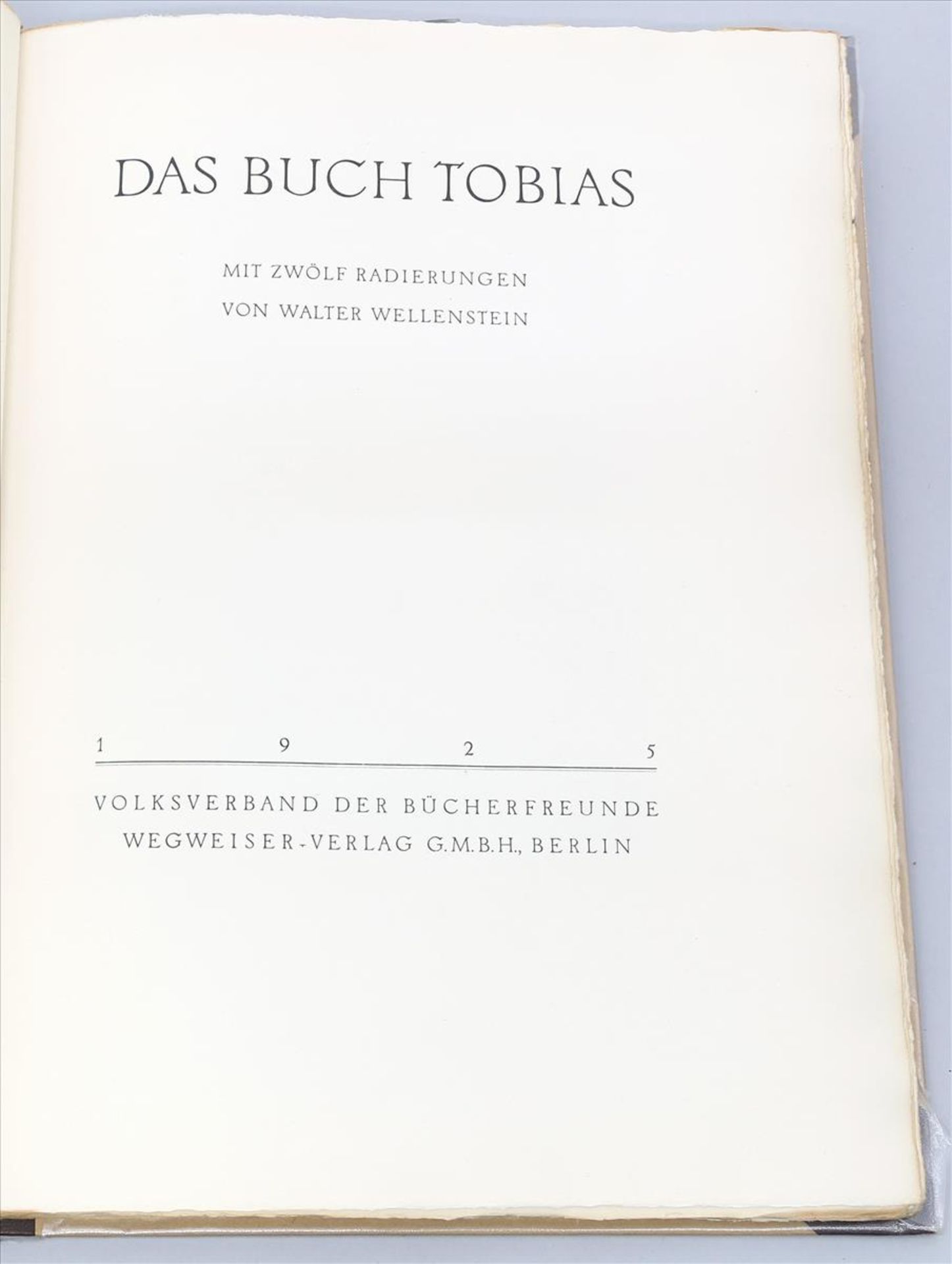 "Das Buch Tobias", Walter Wellenstein.