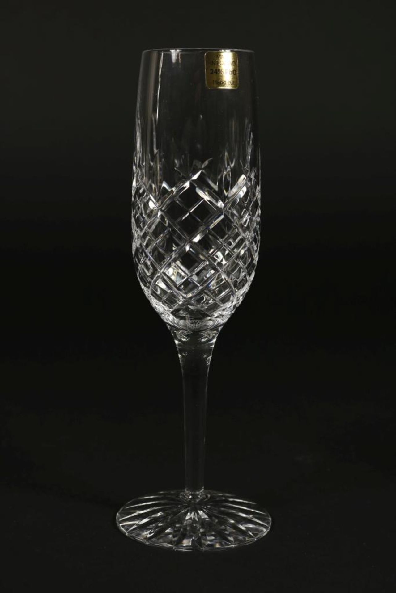 Chrystal champagne cooler en 6 crystal champagne glasses, h. 22 cm. - Bild 3 aus 3