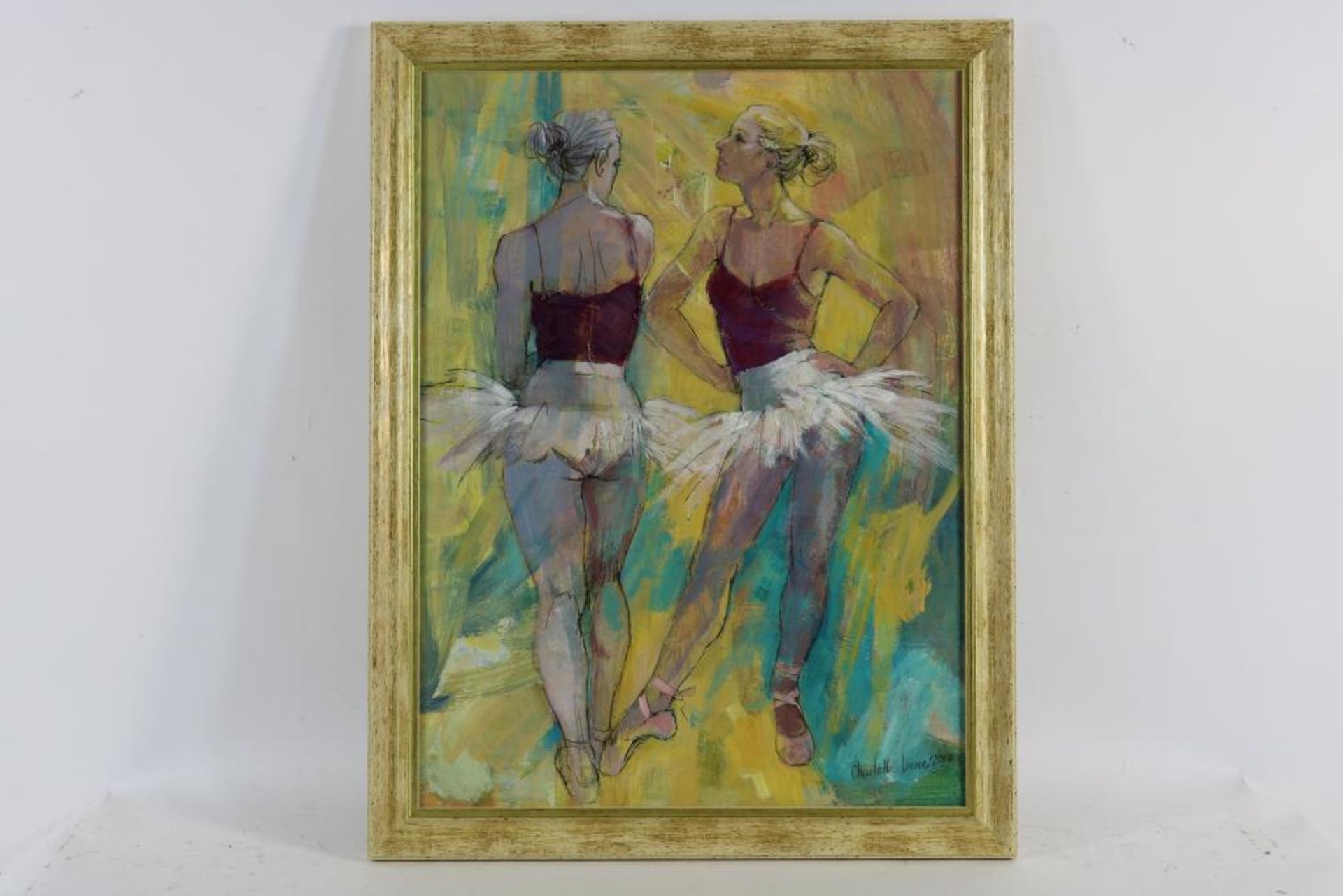 LEENE, CHARLOTTE, ges. en gedat. 2004 r.o., Balletdanseressen, board 70 x 52 cm. - Bild 2 aus 4