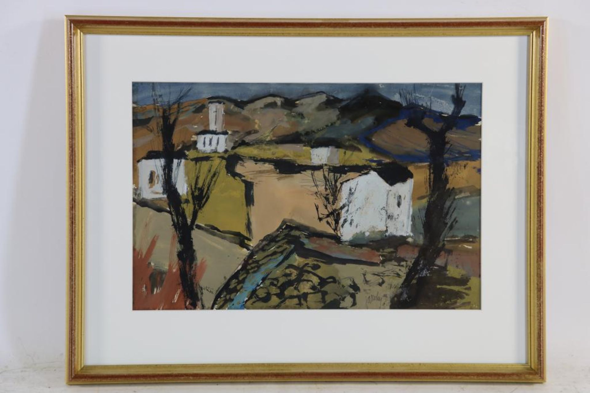 Heel, Jan van, signed, Spanish hills, gouache 31 x 48 cm. - Bild 2 aus 4