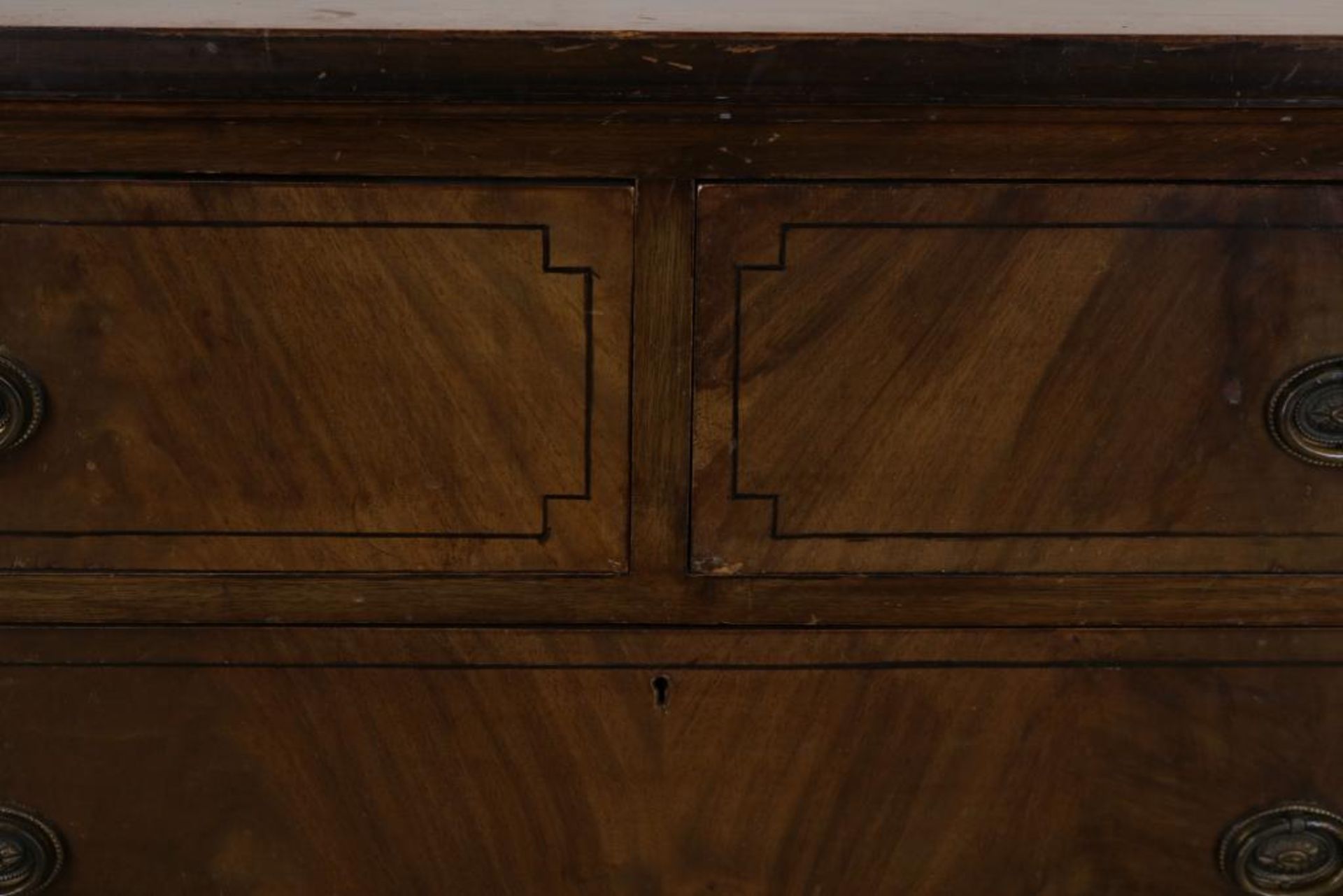 Mahogany Edwardiaan Hobbs & Co londen chest with 4 drawers, England ca. 1900. (Maple & Co) - Bild 3 aus 5