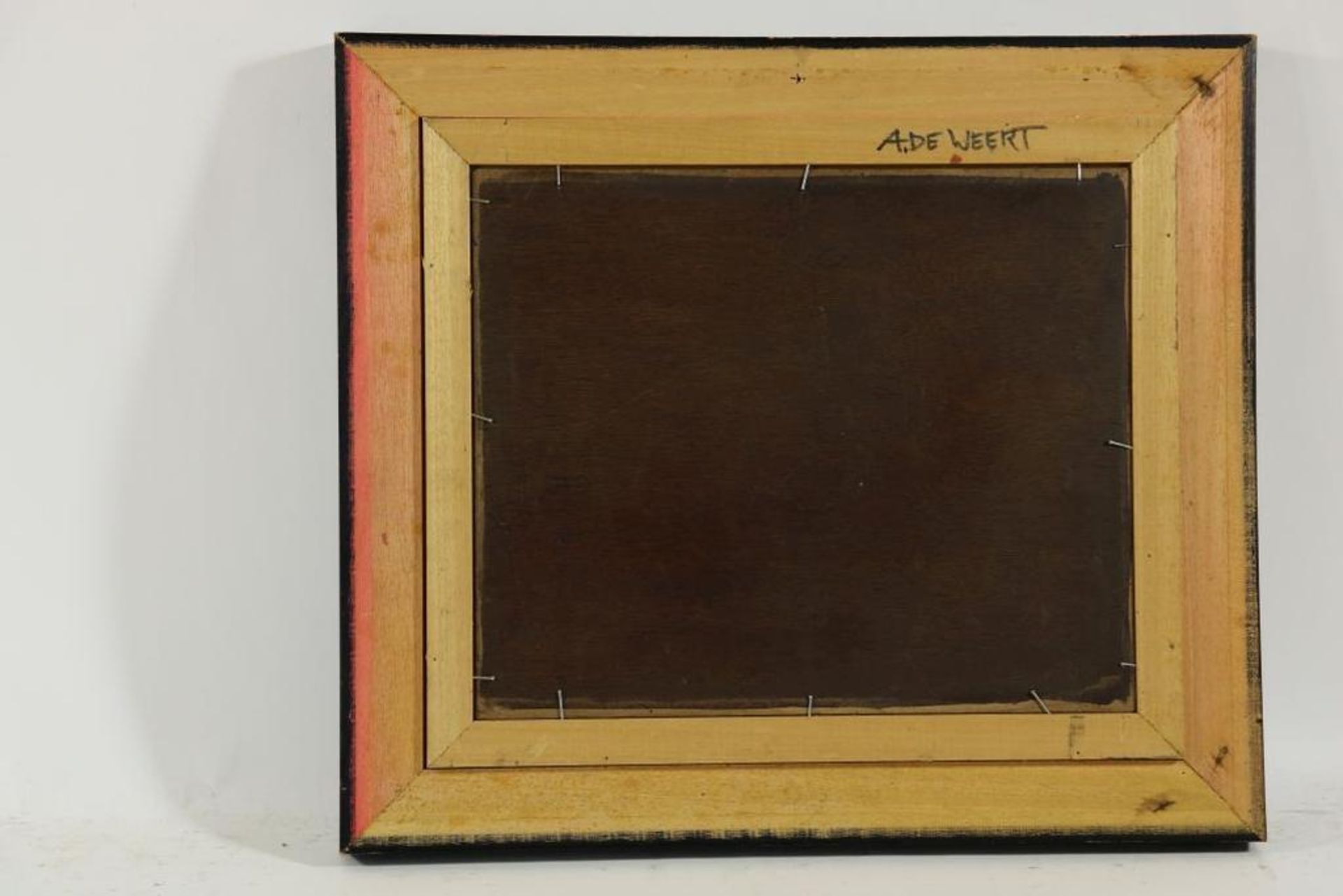 DEWEERDT, ARMAND (1890-1982), ges. l.o., landschap, marouflé 38 x 46 cm.< - Bild 4 aus 4