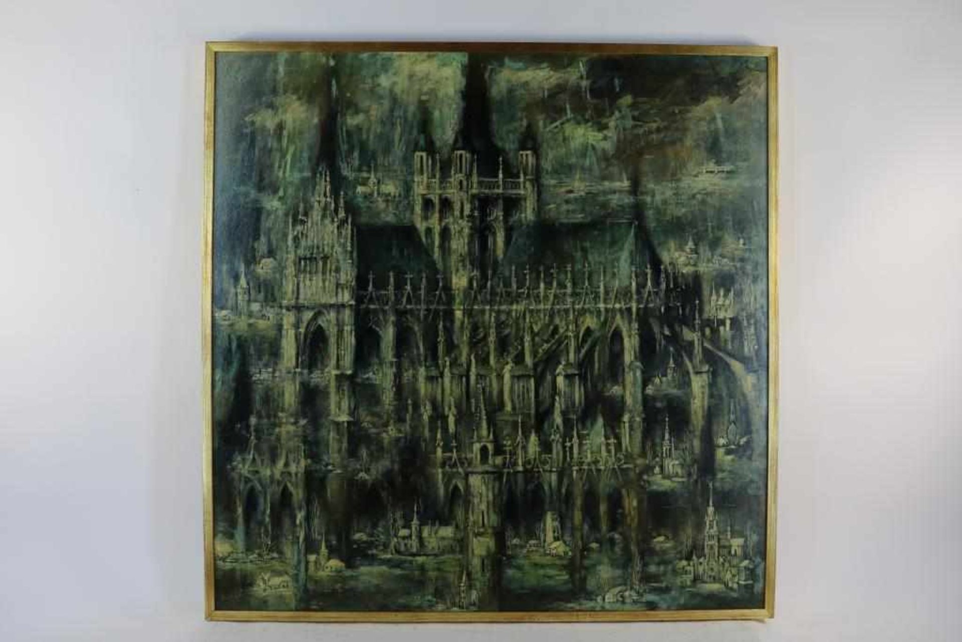 Rosmalen, Hakkie van, signed, cathedral and churches, board 120 x 120 cm. - Bild 2 aus 4