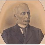 Reissig, Franz, signed, portrait of a man, photograph appr. 1900, 48 x 38 cm.