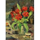 WIJNGAERDT VAN PIET (1873-1964), ges. m.o., stilleven met tulpen, doek 50 x 35 cm.