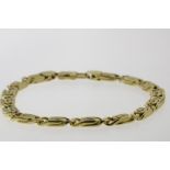 Gouden schakelarmband. l. 21cm. gew. 27.7 nr. 23101