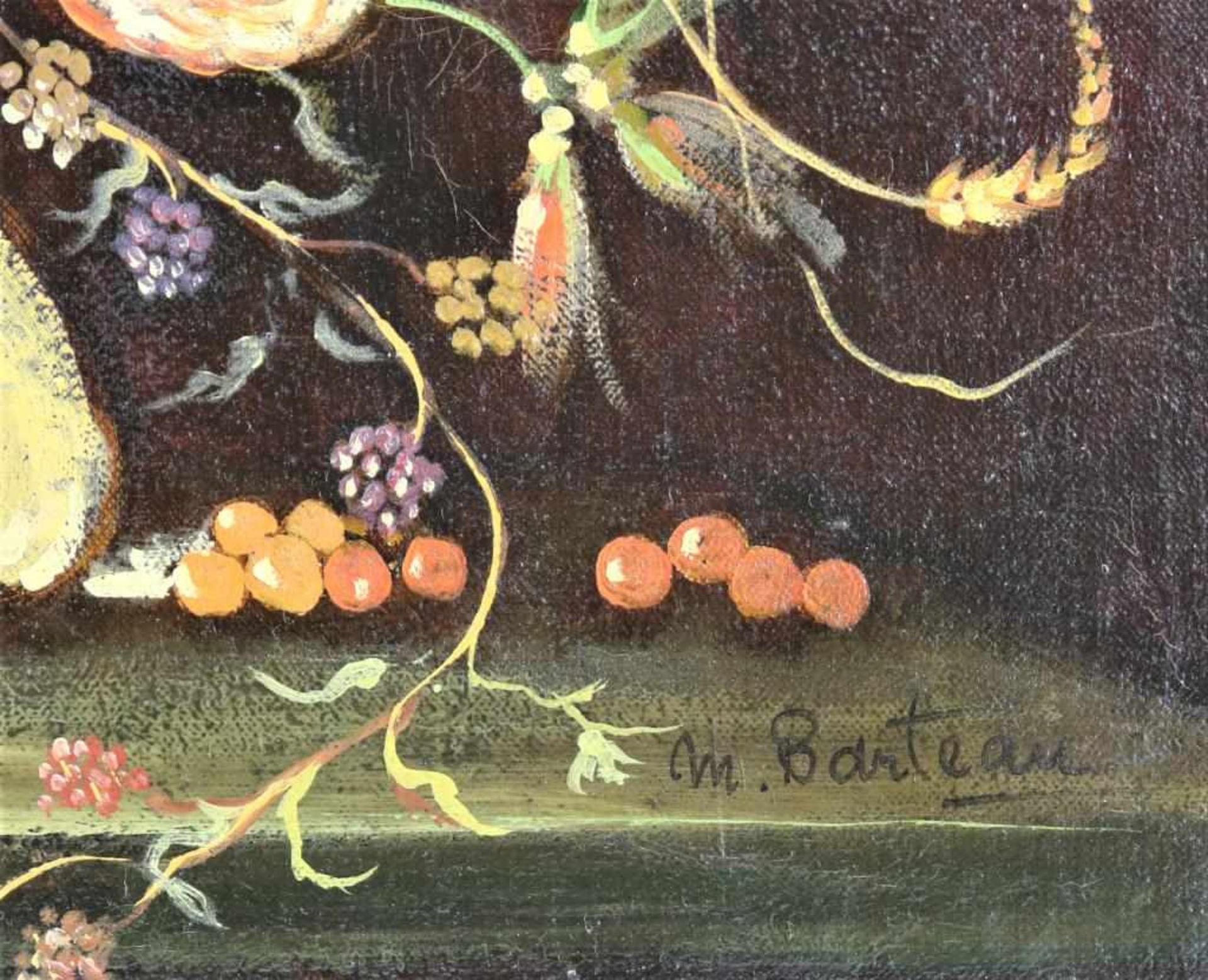 BARTEAU, M, ges. r.o., bloemstilleven, doek 60 x 50 cm. - Bild 3 aus 4