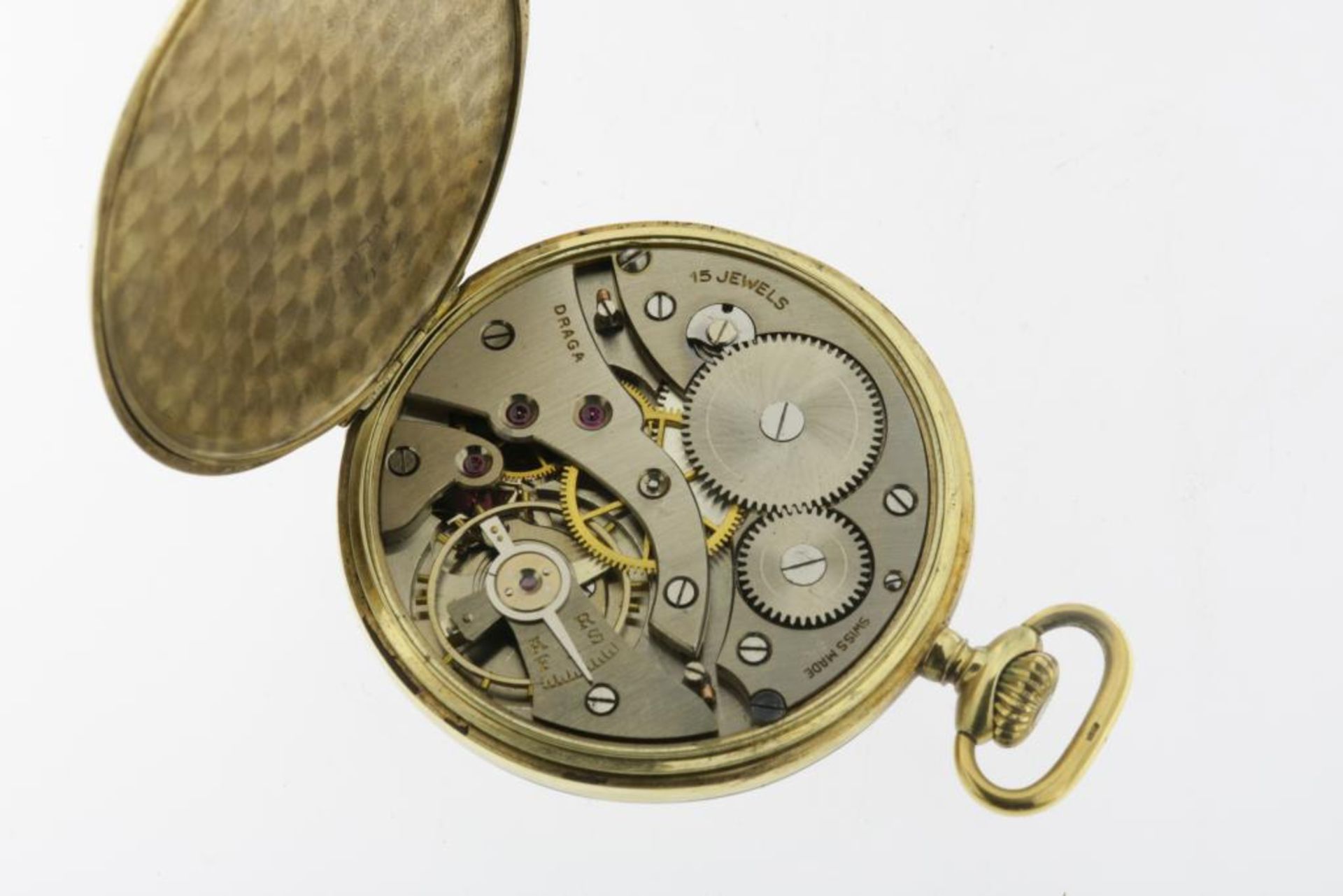 A yello gold pocket watch - Bild 4 aus 4