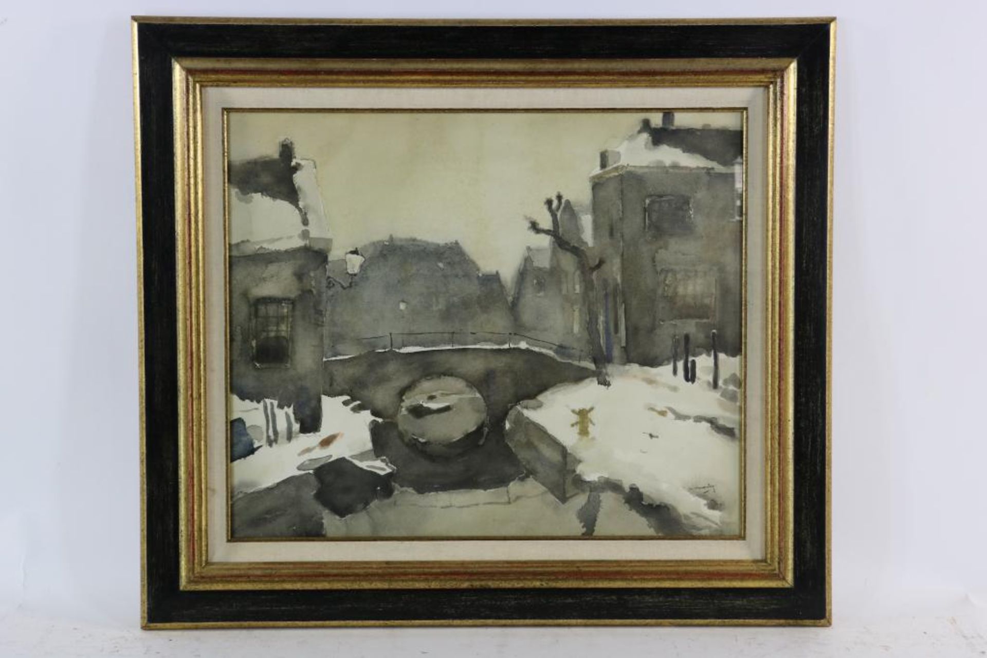 WENNING, YPE HEERKE (1879-1959), signed l.r., cityscape in winter, watercolor 50 x 61 cm. - Bild 2 aus 4