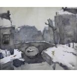 WENNING, YPE HEERKE (1879-1959), signed l.r., cityscape in winter, watercolor 50 x 61 cm.