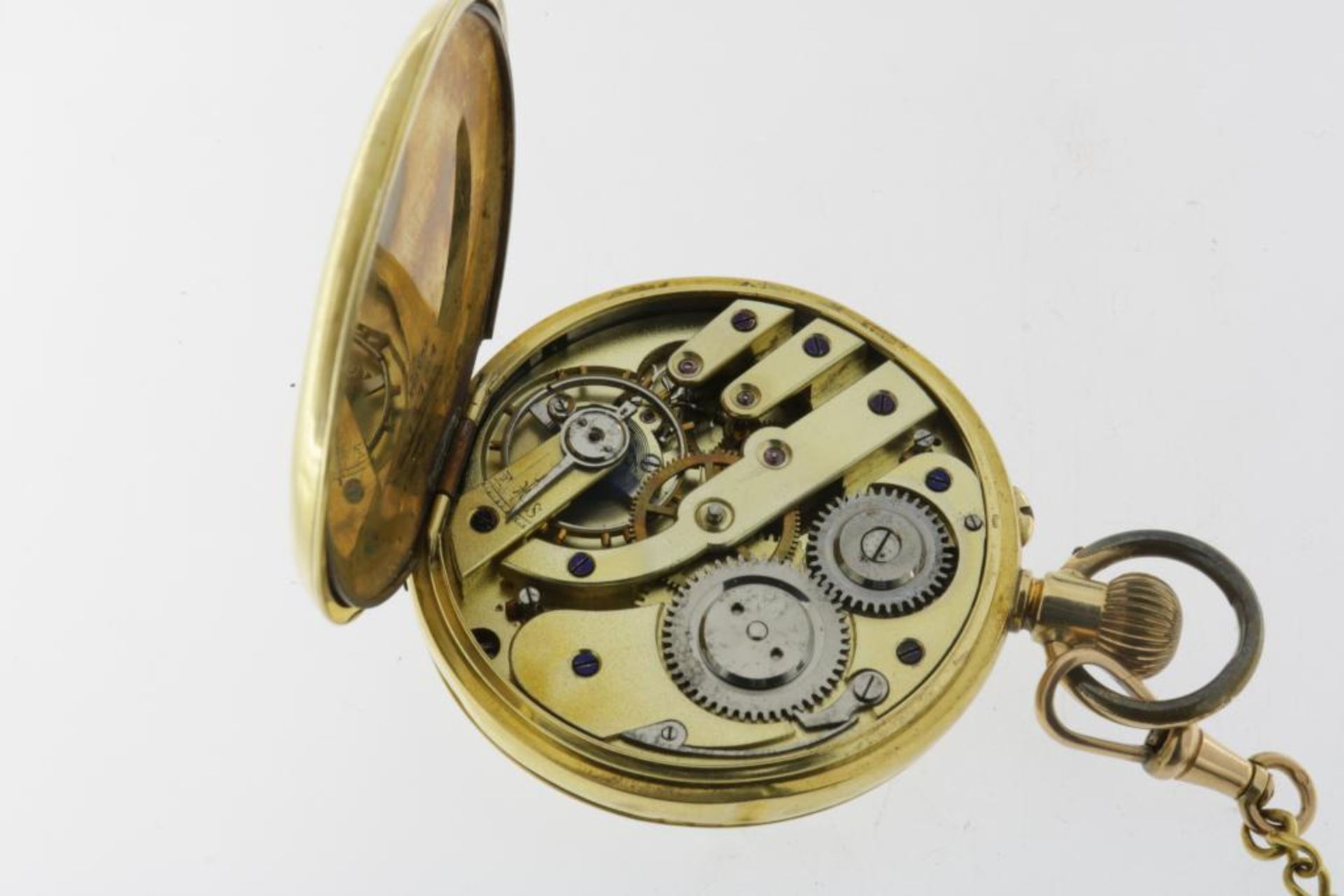 18 krt gouden zakhorloge, ca. 1900. - Bild 4 aus 4