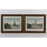 Lot van 2 gravures met voorstelling van Cathedrale S. Marci en Londen, 18e eeuw 32 x 43 cm.