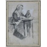 Apol, Louis (1850-1936), sign. l.r., Scientist, drawing 20 x 16 cm.