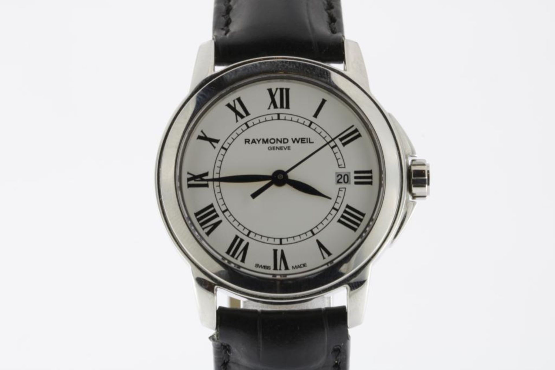 Raymond Weil polshorloge aan lederen band