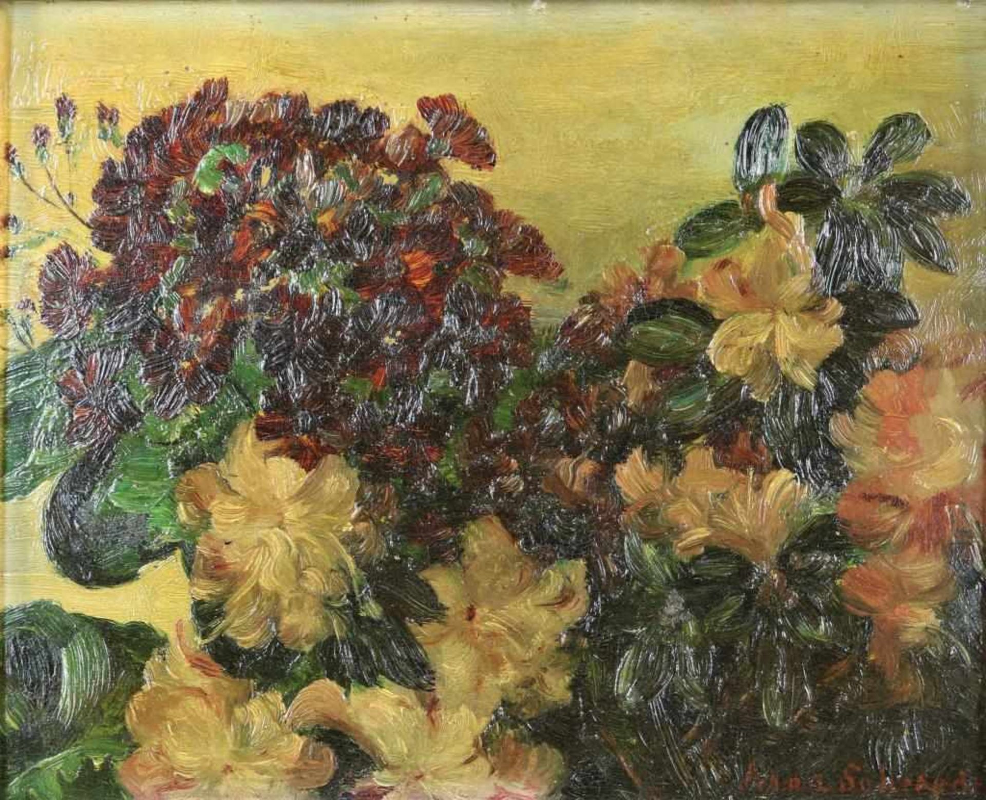SCHREUDER, ANNA, ges. r.o., bloemen, board 19 x 24 cm.